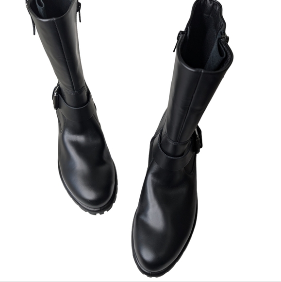 NEW....ECCO Modtray Moto Mid Calf Boot in Black Leather ...Size 8-8.5 - Picture 6 of 11